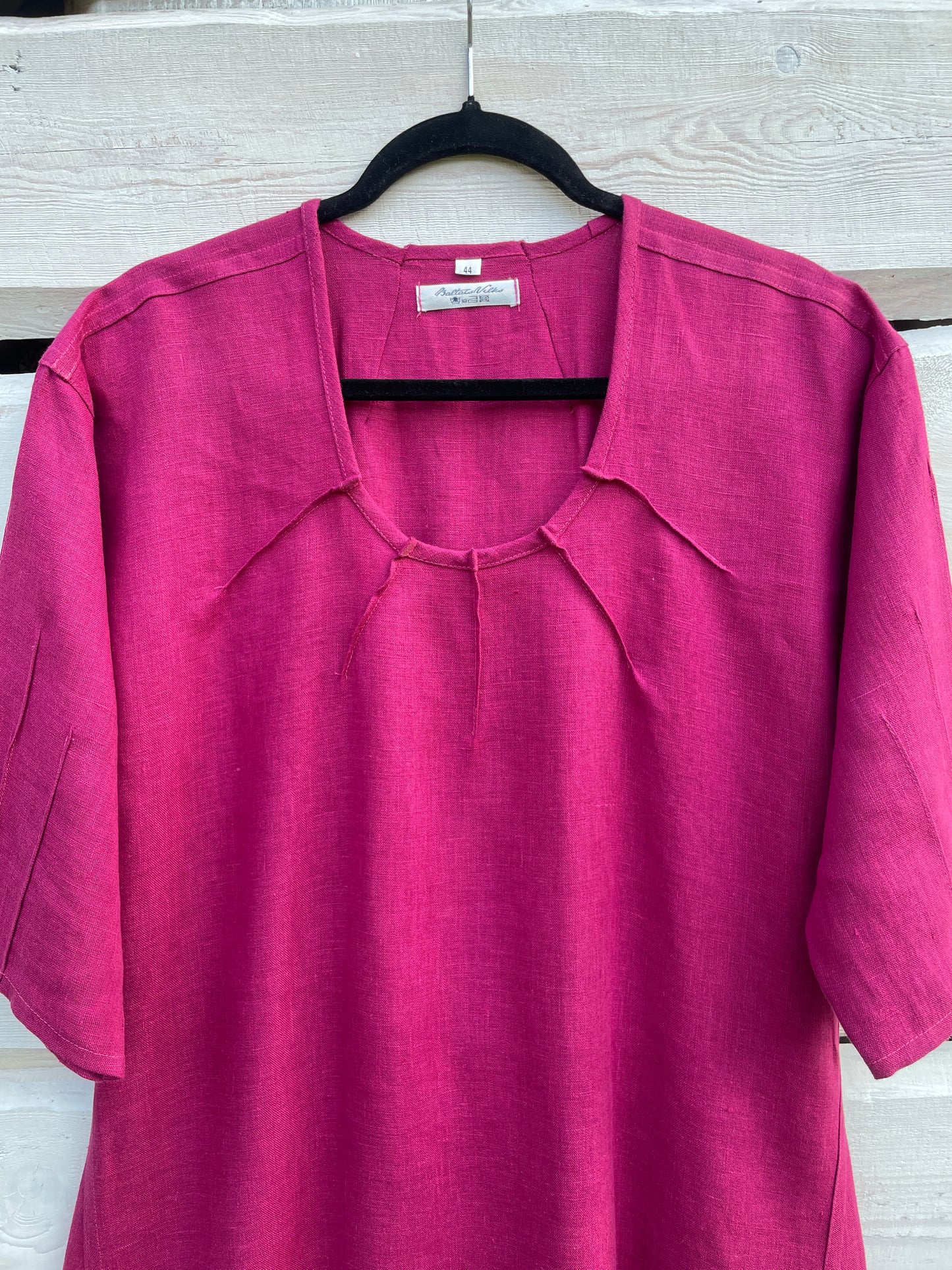 Sieviešu kleita lina rozā 44 izm